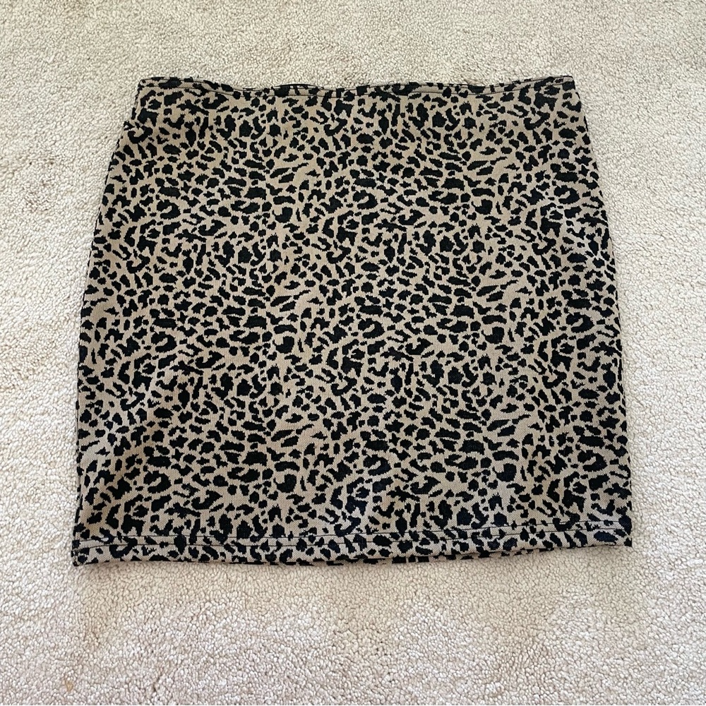 Sans Souci Black and Tan Mini Pencil Skirt Night Out